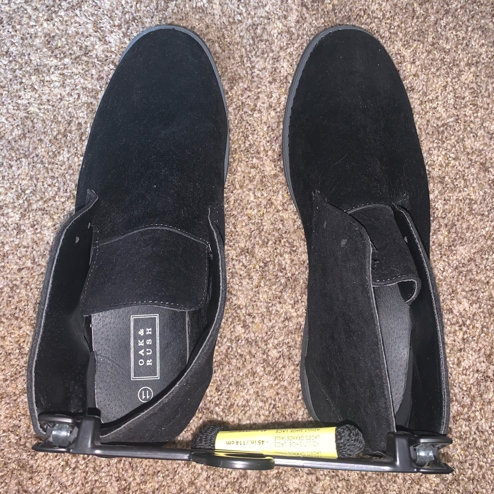 Oak & Rush Black Suede Boots Size 11